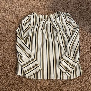 Navy and Yellow Blouse